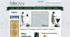 Desktop Screenshot of embassyfeatherdusters.com