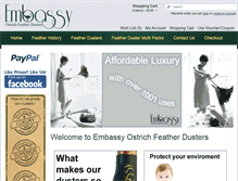 Tablet Screenshot of embassyfeatherdusters.com